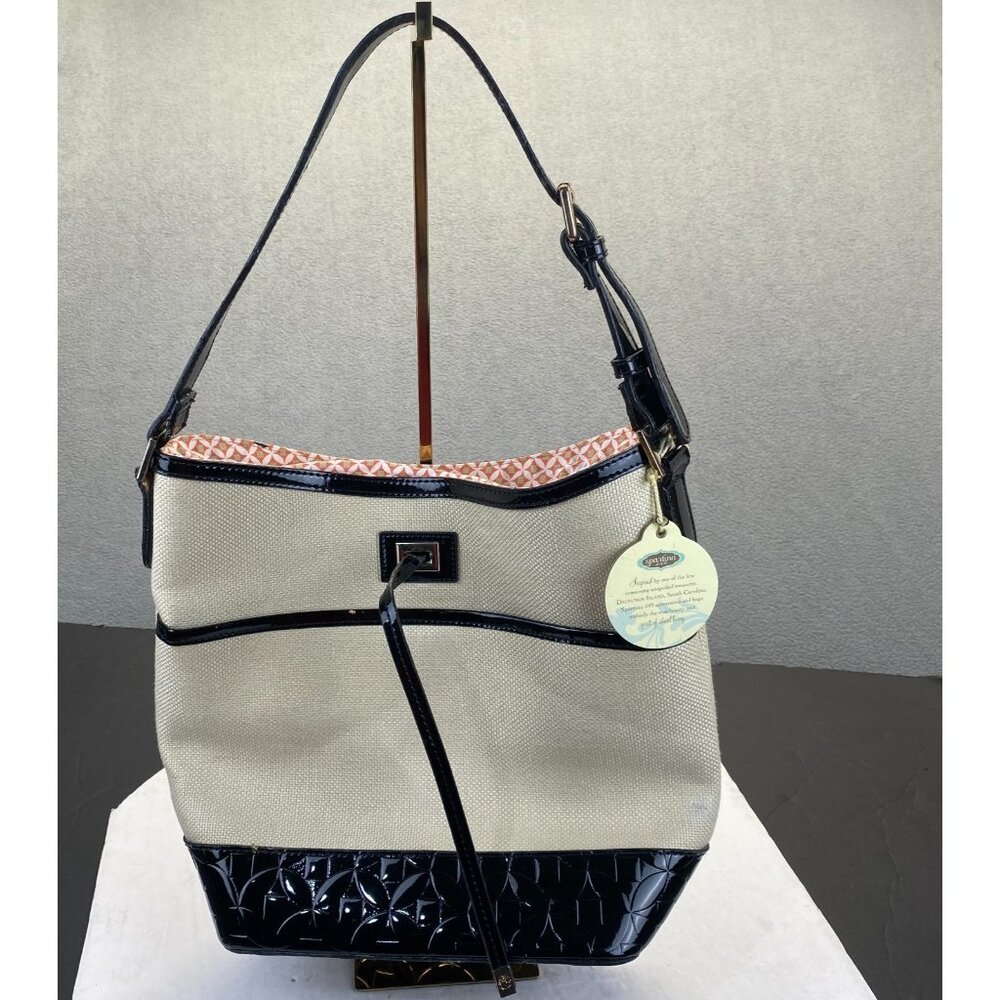 Spartina 449 Daufuskie Island Shoulder Bag Purse Handbag Canva Leather